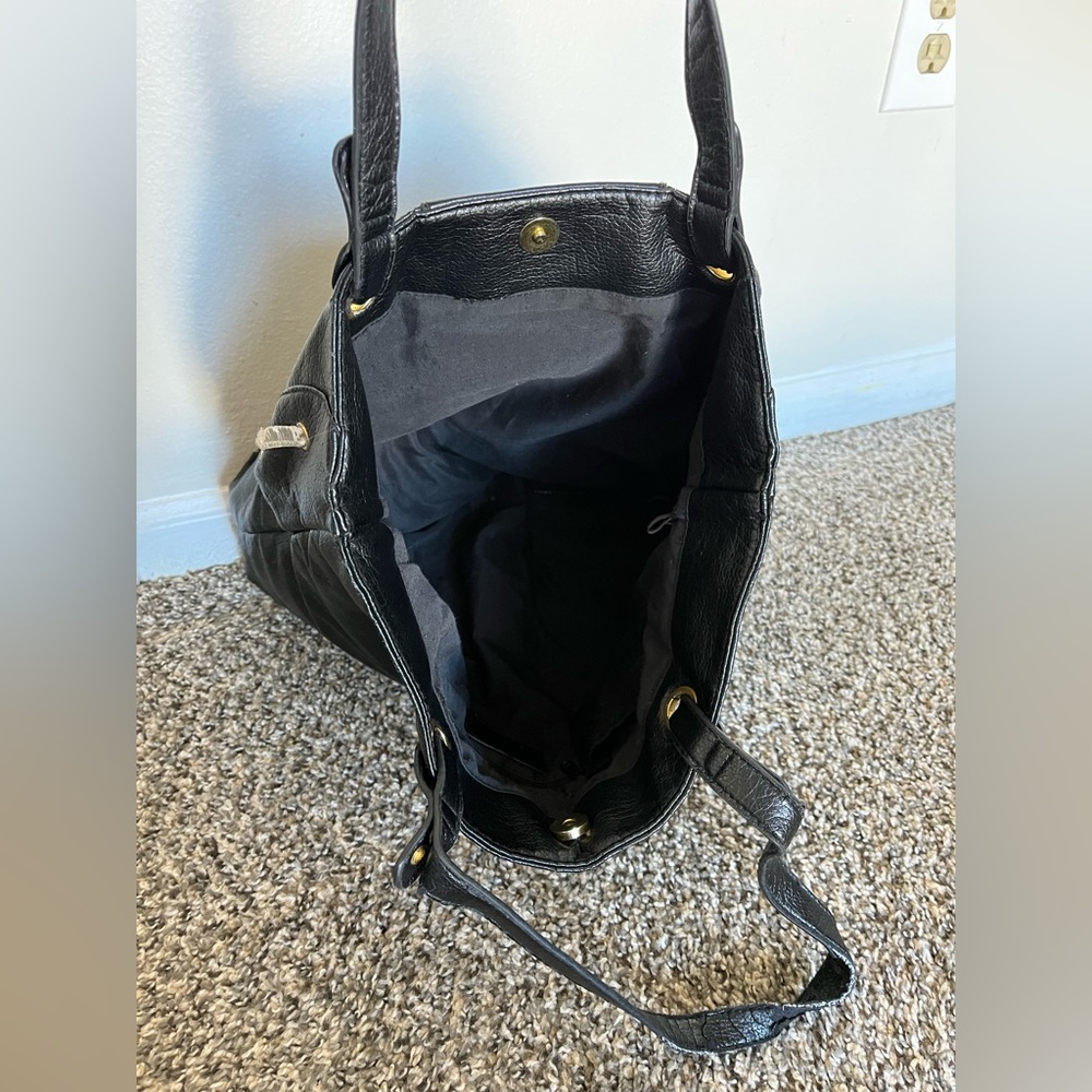 Y2K Baby Phat Purse Black Gold Plated Faux Leather Snakeskin Grunge Shoulder Bag - Picture 5 of 8